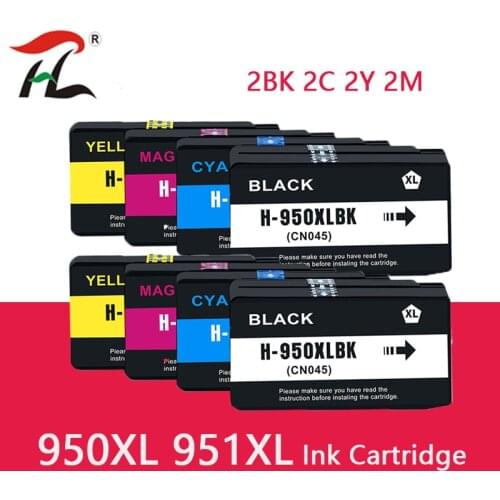 8PK Compatible For HP 950XL 951XL 950 951 Ink Cartridges Officejet Pro 8100 8600 8610 8615 8620 8625 251dw 276dw for HP950