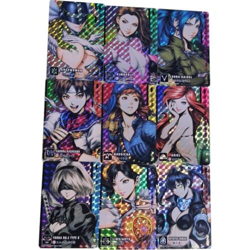 9pcs New Japan Goddess Series Anime Digimon Adventure Angewomon The Fifth Generation Flash Card Action Character Card Collection