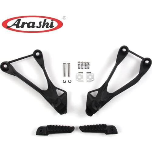 Arashi 1 Set Ninja ZX6R Rear Foot Pegs Rear Set For KAWASAKI ZX6R Ninja ZX 6R ZX-6R 2005 2006 2007 2008 Passenger