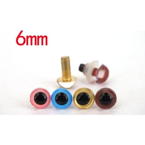 Free shipping!!80pcs/lot mixed color Amigurumi craft Plastic eyes --6mm