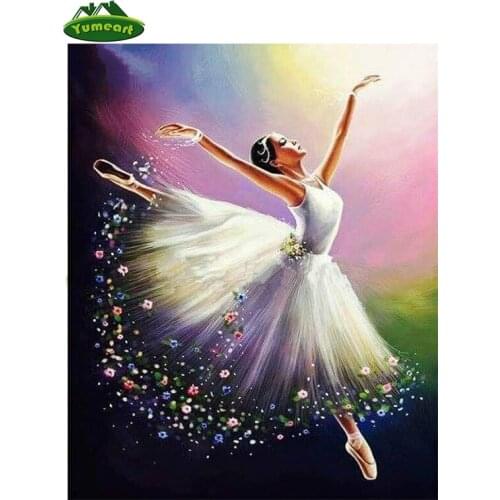 DIY Diamond Painting 3D Cross Stitch Square Kits Full Diamond Embroidery Beautiful dance girl Diamond Mosaic Decoration