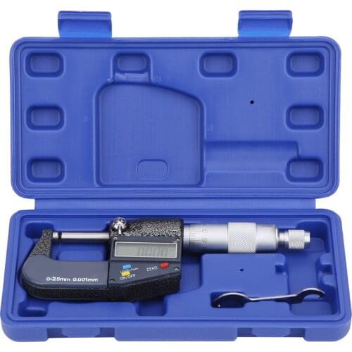 0-25mm 0.001mm Metric Micrometer Single/Double Round Head Stainless Steel Electronic Digital Outside Micrometer
