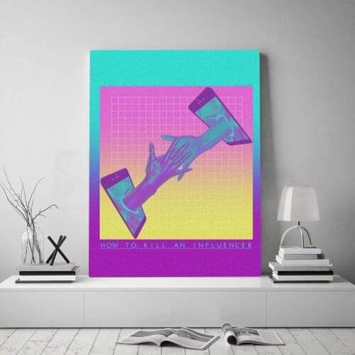 Vaporwave aesthetics art Canvas poster Painting wall Art decor Living room Bedroom Study Home Decoration Prints