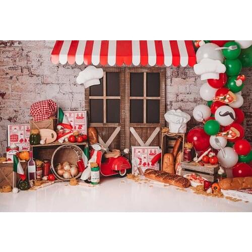 Photography Backdrop 1st Birthday Party Chef Bakers Photo Background Baking Cookie Baby Shower Decorations Cake Smash PropsW5219