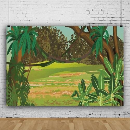 Tropical Forest Leaves Flowers Backdrop Photography Background Photo Booth Studio Decor