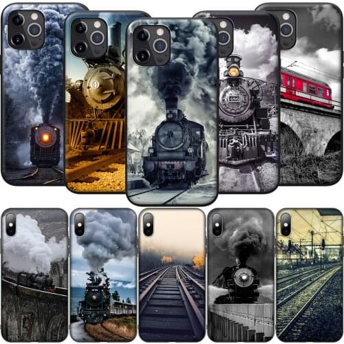 GX254 Vintage Train Railway Travel Silicone Soft Case for iPhone 12 Mini 11 Pro XS Max XR X 8 7 6 6S Plus 5 5S SE 2020