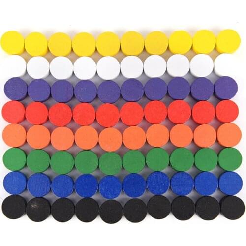 Game token 100 PCS Wooden Game Pieces Pawn/Chess Boardgame/Educational Games Accessories 8 Colors