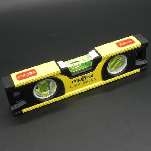 KACY free shipping 200MM/180mm portable magnetic heavy duty aluminum spirit level pipe bubble level with V-groove