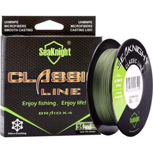 Quality Classic 500M 546YDS Braided Fishing Line 4 Strands 4 Weaves Strong Multifilament PE Line 6LB - 80LB Carp Fishing Line