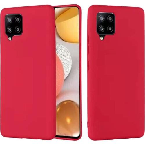 Red Matte Phone Case For Samsung galaxy A12 A32 A42 A52 A72 5G A10 A11 A21 A21S A31 A41 A51 A71 A81 A91 Silicone TPU Back Cover