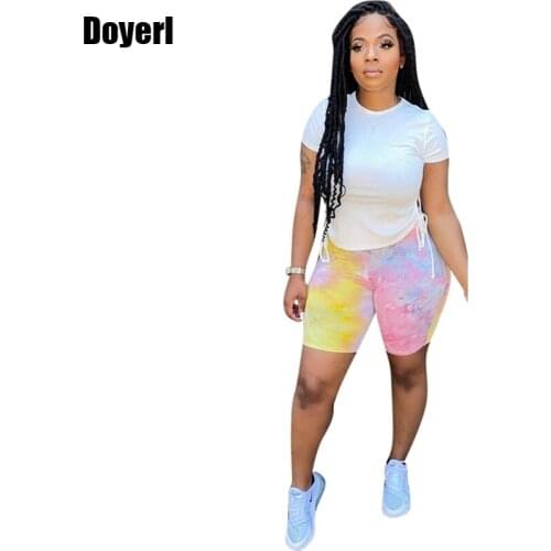 Summer Two Piece Sweatsuit for Women Jogger Set Tracksuit Female Crop Top Biker Shorts 2 Piece Sets Womens Outfits Shorts Set