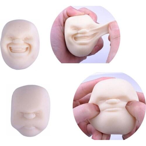 HOT SALES！！！Squeeze Human Face Emotion Vent Ball Stress Relieve Adult Decompression Toy