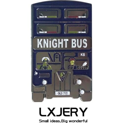 LXJERY Cartoon Magician Wizard Bus Enamel Pin Badge On Backpack Funny Brooch Pins For Clothes Broche For Women Girl Schoolbag