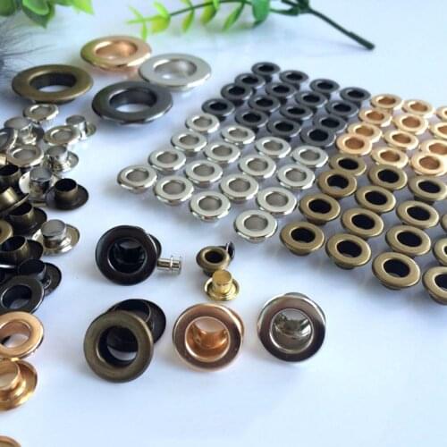 100sets 8MM-15MM Grommet Eyelet With Washer Fit Leather Craft Shoes Belt Cap Accessories