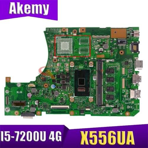 For Asus VivoBook X556UA X556UAM X556UAK X556UV X556U laptop motherboard mainboard with I5-7200U CPU 4G RAM DDR4 test full 100