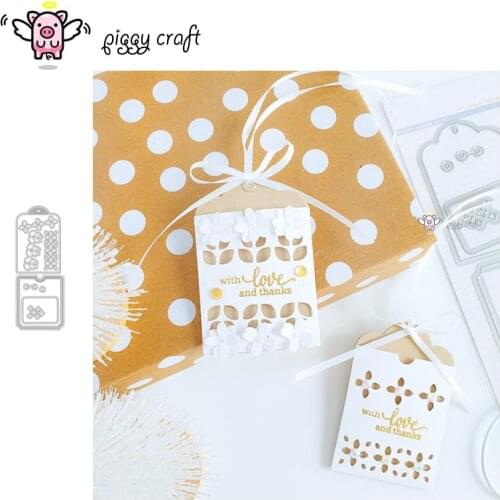 Piggy Craft metal cutting dies cut die mold Pocket tag label Scrapbook paper craft knife mould blade punch stencils dies