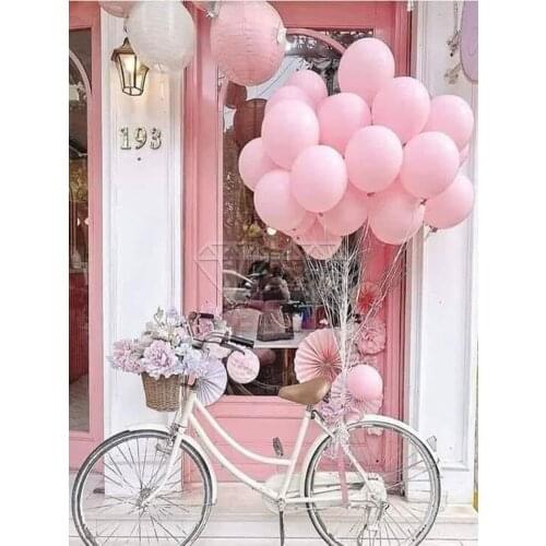 Landscape Flower Car Eiffel Tower DIY 11CT Embroidery Cross Stitch Kits Craft Needlework Set Cotton Thread Printed Design