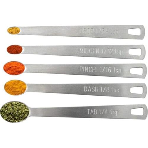 5pcs/Set Mini Measuring Spoons set Stainless steel kitchen Coffee Measuring Spoons Tea seasoning Multiple Size baking tools 2021
