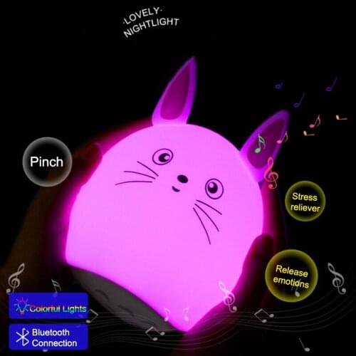 SKYSHADOW Totoro Anime Night Light Touch Sensor Led Bluetooth-compatible Speaker For Kids Birthday Christmas Gift Bedroom Lamp