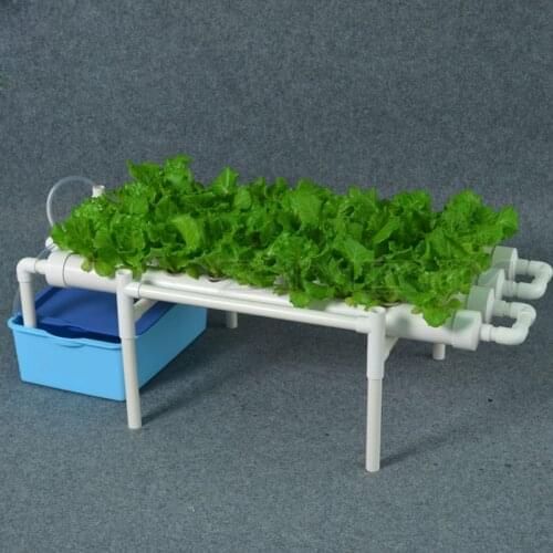 New PVC Horizontal Pipeline Soilless Cultivation Planting Equipment 4-Tube 36-Hole Balcony Hydroponics Vegetable Planting Shelf