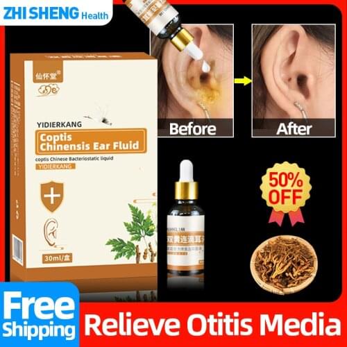 Acute Otitis Media Ear Cleaning Drops Infection Tinnitus Sore Deafness Coptis Chinensis Cure Earwax Removal Ears Care Fluid