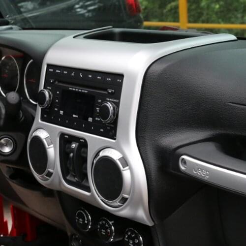 For Jeep Wrangler JK 2011-2016 ABS Air Conditioner Switch CD Frame Cover Centre Console Trim Car Interior Styling