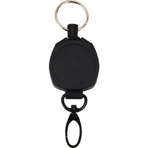 Portable Retractable Keychain Anti-lost Resilience Wire Rope Keyring Key Holder Wire Rope Camping Telescopic Burglar Chain
