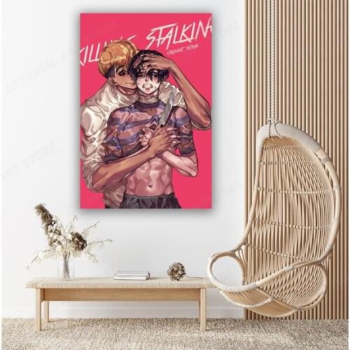 Anime Poster Killing Stalking Japanese Classic Canvas Painting Retro Wall Art Poster Print Picture for Bar Shop Home Decoration