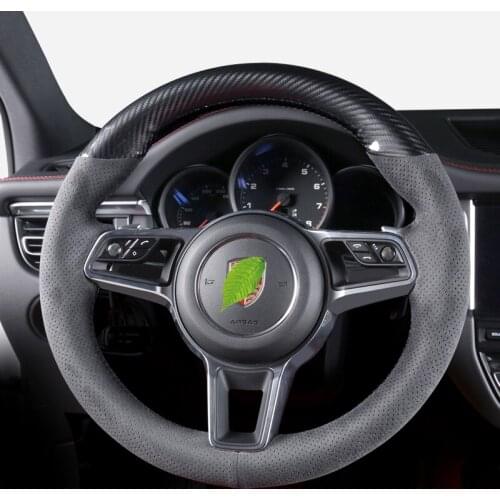 DIY Alcantara Hand Sewing Car Steering Wheel Cover For Porsche 1 2 3 4 5 6 7 8 Series X4 X5 X6 X7 Z4 M2 M4 M5 M8 car accessories