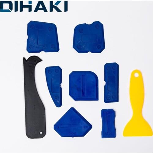 9in1 Silicone Sealant Spreader Spatula Scraper Cement Caulk Removal Tool Kit Window Caulking Finishing Sealant Grout Hand Tool
