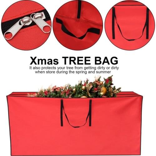 Storage Bag 600D Nylon Christmas Tree Red Practical Portable 165x38x76cm Durable Fashion For Tall Disassembled Trees