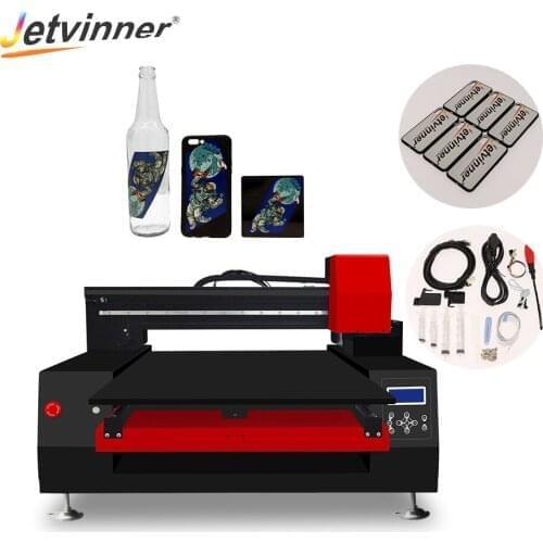 Jetvinner A2 Inkjet UV Printer 6060 Flatbed UV Printer with XP600 Printheads for Epson for Phone Case Wood TPU Tile Box Printing