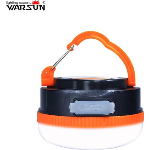 WARSUN 1001 Home Emergency USB Rechargeable Led Night Light Outdoor Portable Camping Lamp with Hook and Power Bank