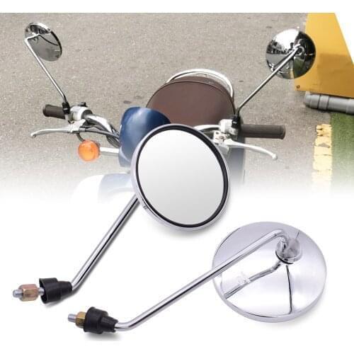 Motorcycle Back View Mirror 4.3 Inch Chrome Round Rearview Mirrors For Yamaha YZ250FX YZ450FX WR450F WR250R WR250X WR450