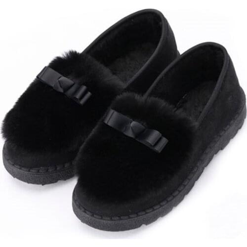 Snow Boots Women Non-slip Female plush Winter Suede Fur Warm Ankle For Botas Mujer