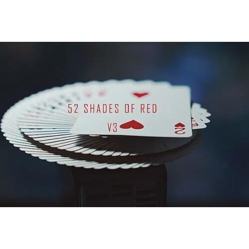 1 Deck 52 Shades Of Red V3 by Shin Card Magic Trick props Gimmick Close Up Magic,Magician Accessories Super Effect