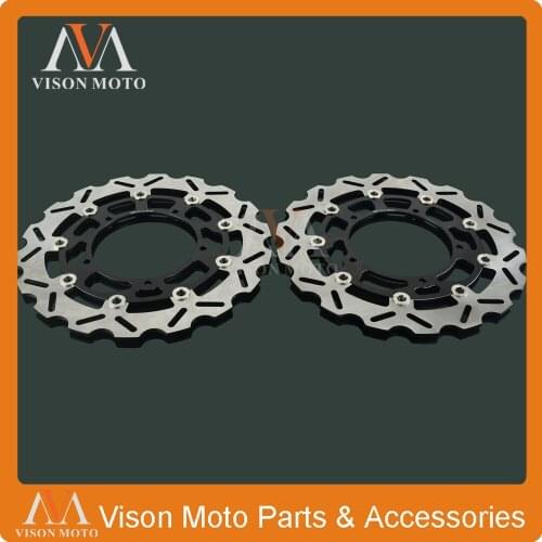2PCS Front Floating Brake Disc Rotor For YAMAHA FZ1 F1ZS FZ1-S 2006 2007 2008 2009 2010 2011 2012 2013 YZF R1 YZF-R1 YZFR1 04-06
