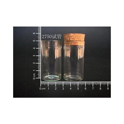 20ml tubulous glass bottles with cork 27*50mm corked glass wishing bottles 30pcs/lot