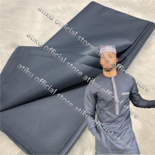 5 yards African Men Atiku Fabric Grey Men Material Nigeria Atiku For Men Polish atiku Fabric