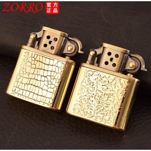Zorro Kerosene Lighter 506 Old Nine-Door bBass Body Double-Sided Laser Engraving Tang Grass Patterns Cigarettes Accessory Smoke