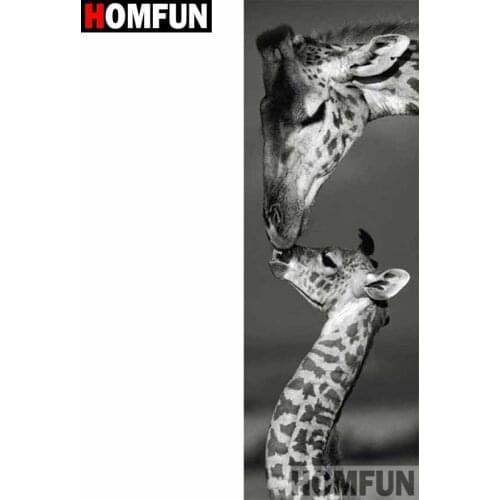 HOMFUN Full Square/Round Drill 5D DIY Diamond Painting "Giraffe animal" 3D Embroidery Cross Stitch 5D Decor Gift A27372