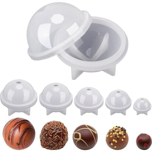 Art Spherical Mould 3D Jewelry Making Decorative Craft Epoxy Resin Cake Mold Silicone Round Ball Mold
