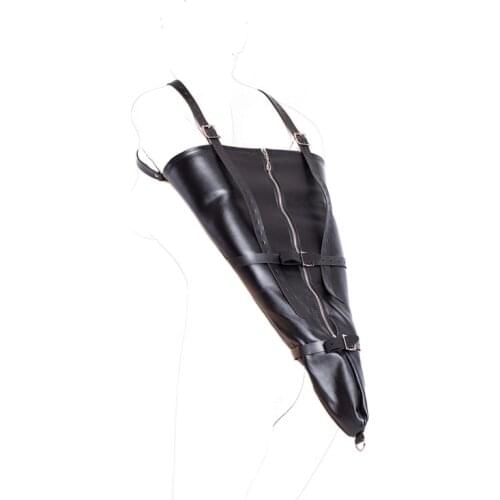 Large PU Leather Over Shoulder Arm Binder for Men Slave One Armbinder Glove Bondage Restraint Sex Toy SM BDSM Adult Bondage Kit