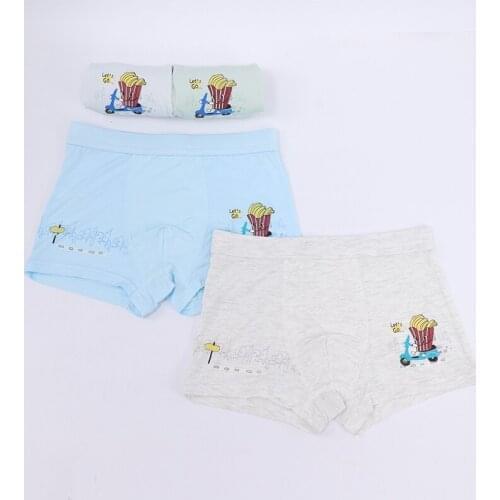 5 PCS Childrens modal underwear New cartoon boy boxer briefs New boy summer thin underwear 4-12t