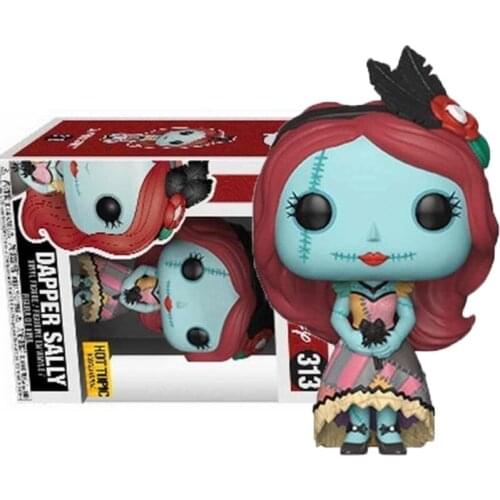 Funko pop Movie Nightmare Before Christmas #15 Jack Skellington #71 Zero #313 Dapper Sally POP Action Figure Model Dolls Toys