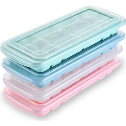 4pcs/Set 18-Hole Food Grade Silicone with Lid Square-shape Ice Cube Mold Ice Tray DIY Ice Mold Sushi Mold Cookie Mold with Cover