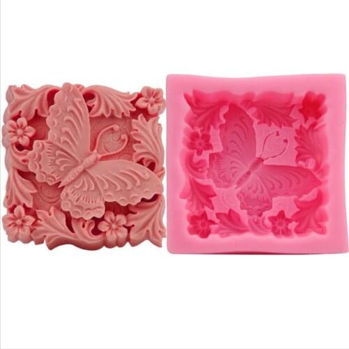 Art Soap Moulds Butterfly Handmade Soap Silicone Mold Fondant Silicone Cake Mould DIY Pastry Baking Tools