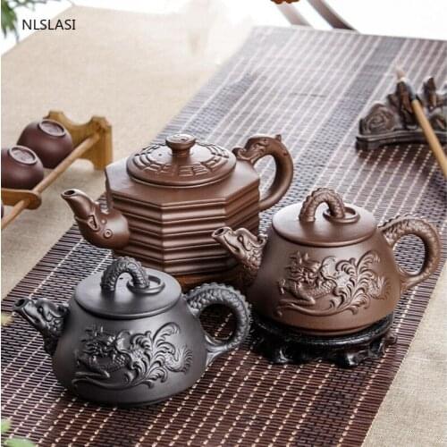 Chinese Yixing tea pot Large capacity Purple Clay Teapots beauty kettle Raw ore Handmade Tea set Tea ceremony supplies