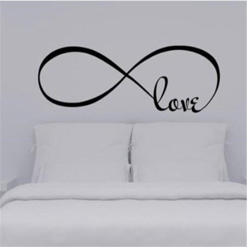 LOVE Bedroom Wall Stickers Decor Infinity Symbol Word Love Vinyl Art Wall Sticker Decals Decoration