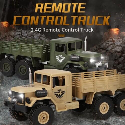 RC Truck Radio Control Cars 6WD 2.4GHz Military Truck Army Car 500g Load Capacity Toy Machine for Children Toys for Boys